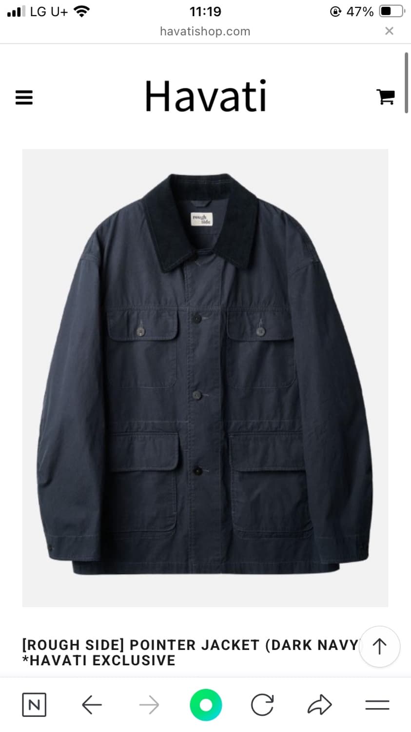러프사이드 pointer jacket (dark navy) 3size 상품이미지7