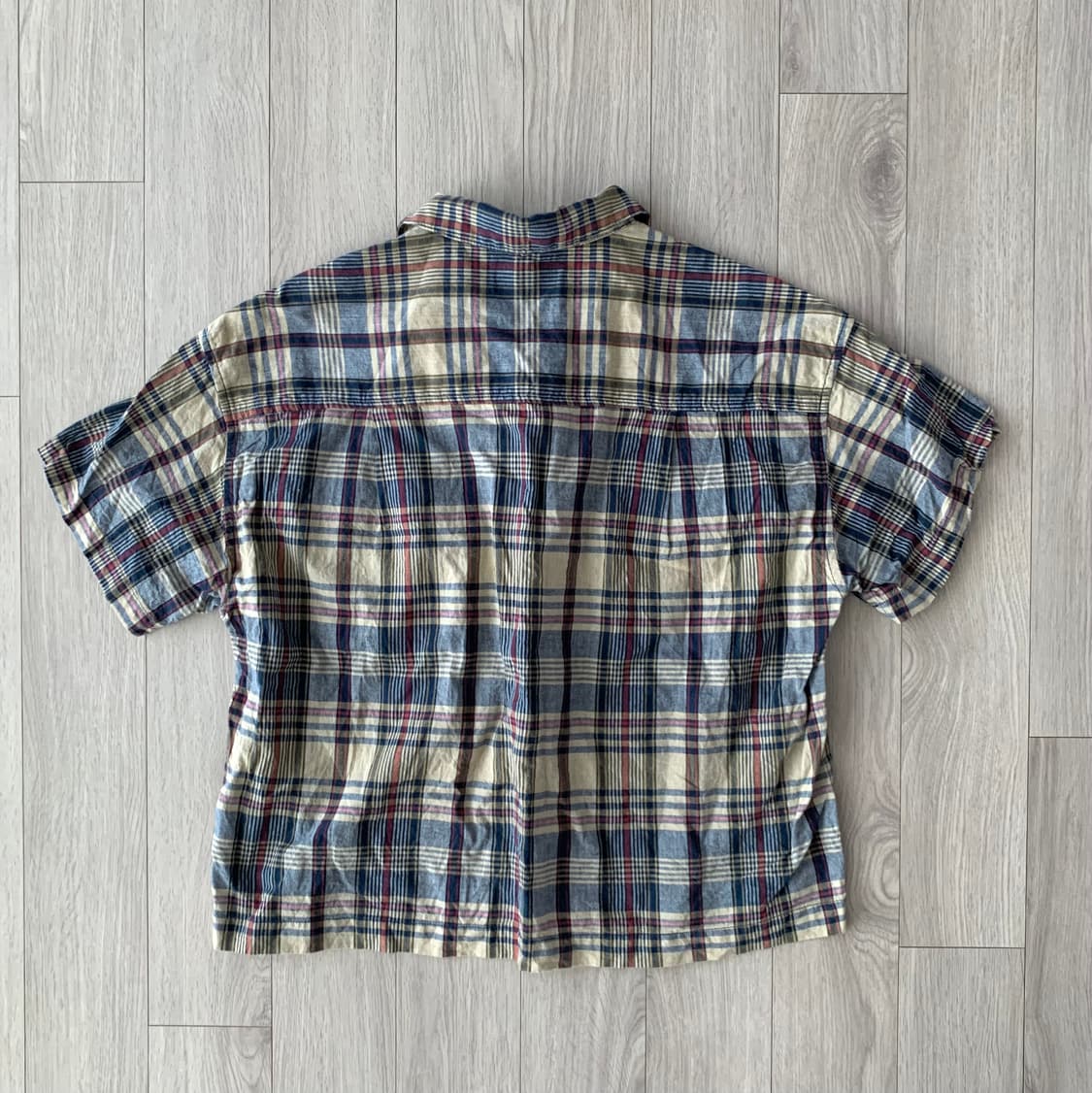 빔즈보이 마드라스 체크 이탈리안 카라 반팔셔츠 상품이미지6