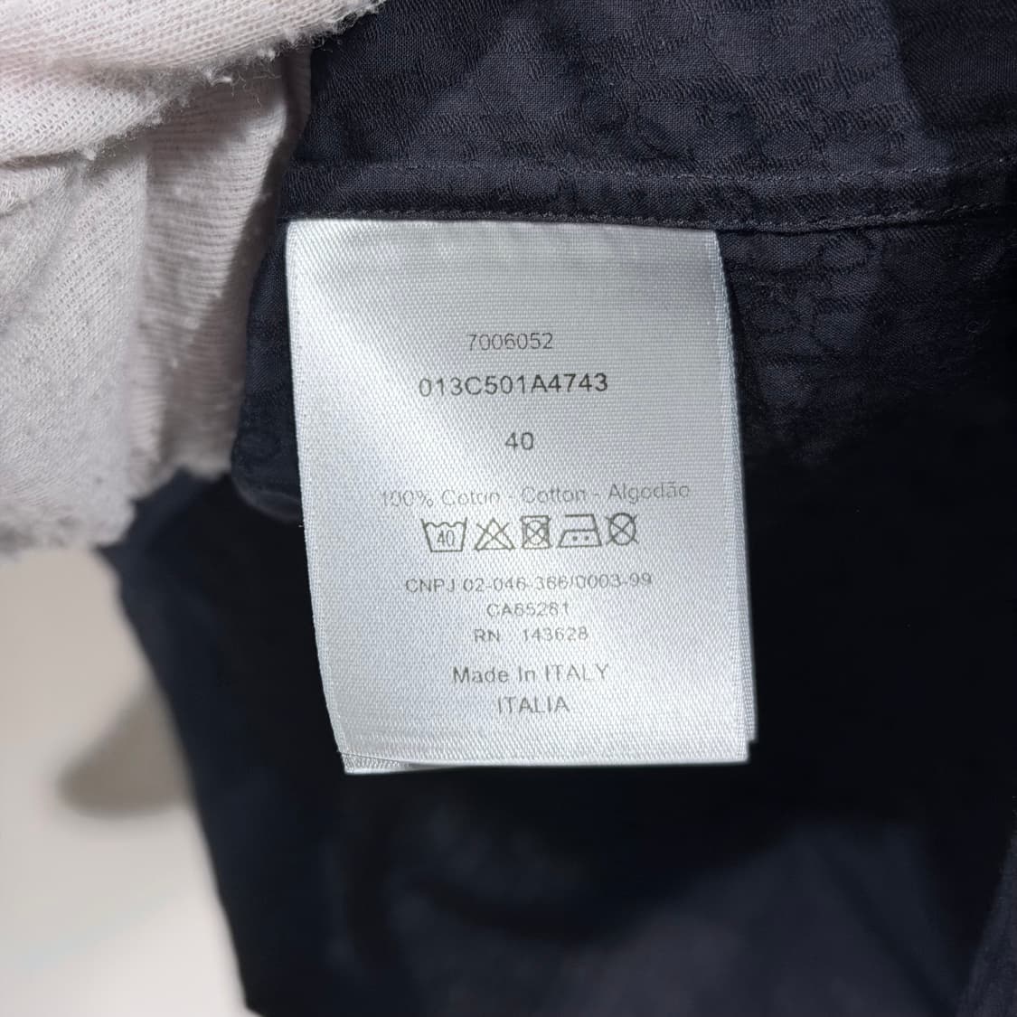 (A+/40) / 디올 오블리크 셔츠 블랙 자카드 상품이미지8