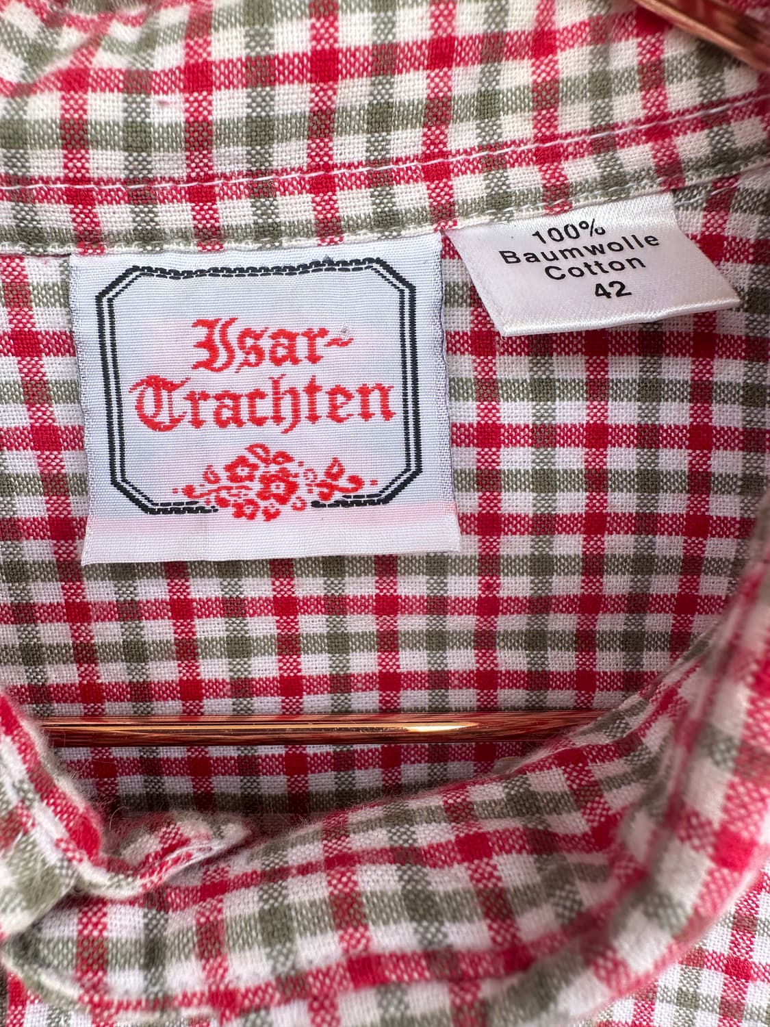 Isar-Trachten Check Shirt 상품이미지3