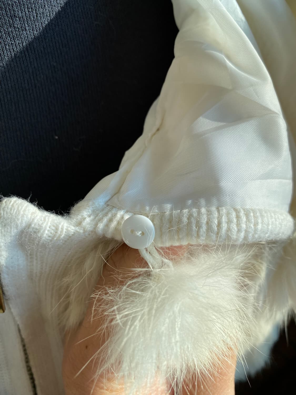 CECIL MCBEE 화이트퍼집업자켓(M) 상품이미지10