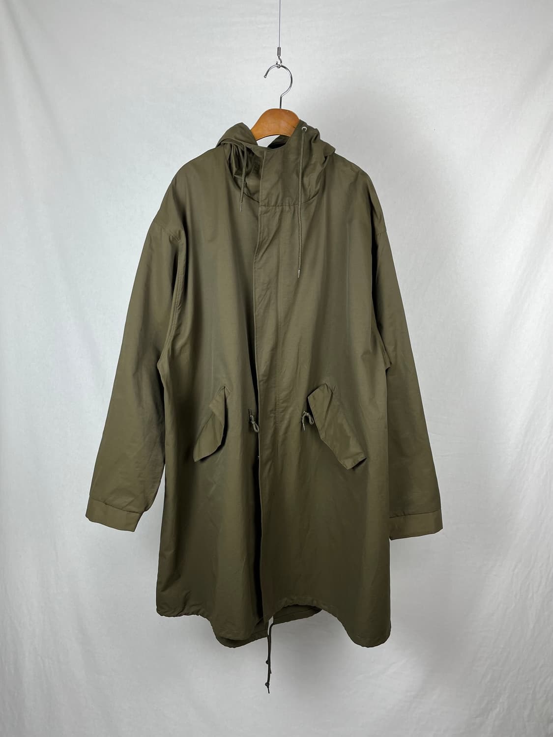 Vintage 카키컬러 후드 야상 상품이미지2