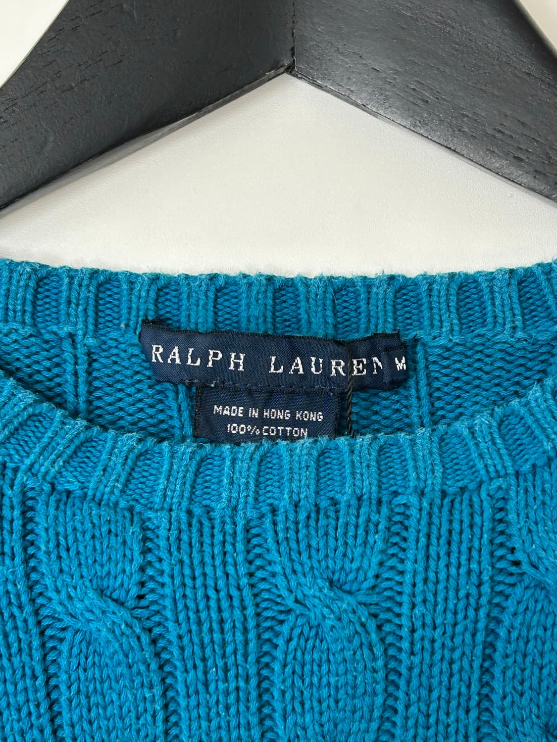 Polo 폴로 랄프로렌 터키석 블루 케이블 니트 상품이미지5