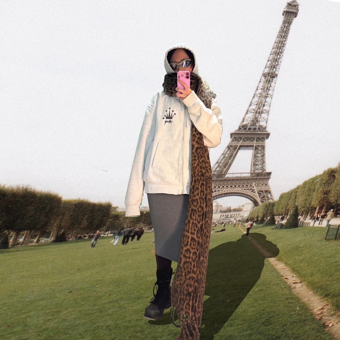 Stussy 리갈 크라운 후드집업 그레이 L 상품이미지1