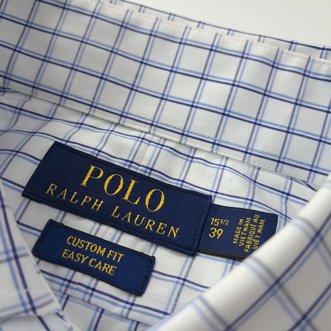 CK252 M 폴로 블루 멀티 스몰체크 이지케어 셔츠 남방 상품이미지3