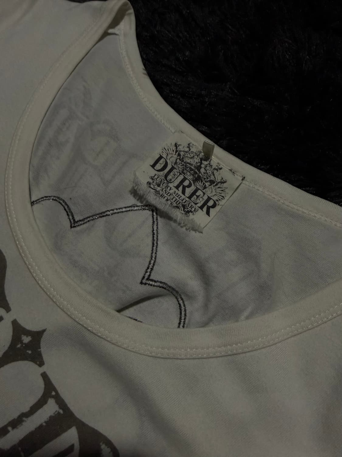 DURER 십자가 레터링 글리터 Y2K 반팔 상품이미지3
