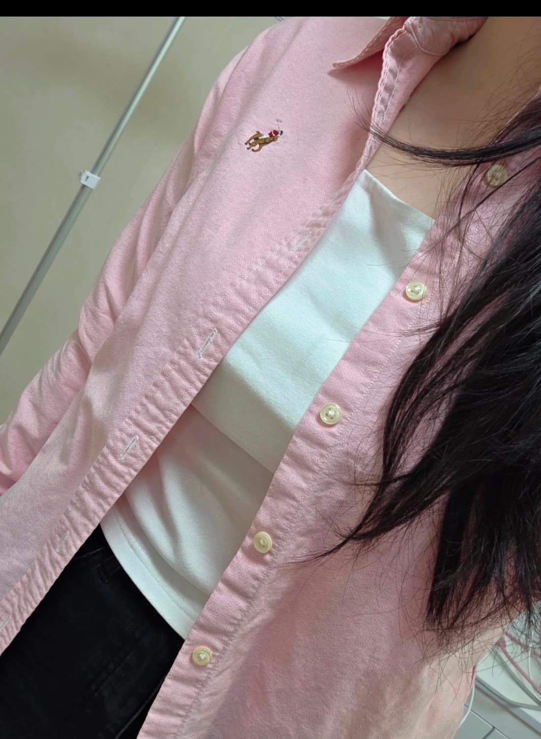 폴로랄프로렌 슬림핏 핑크 셔츠 팝니다 상품이미지1