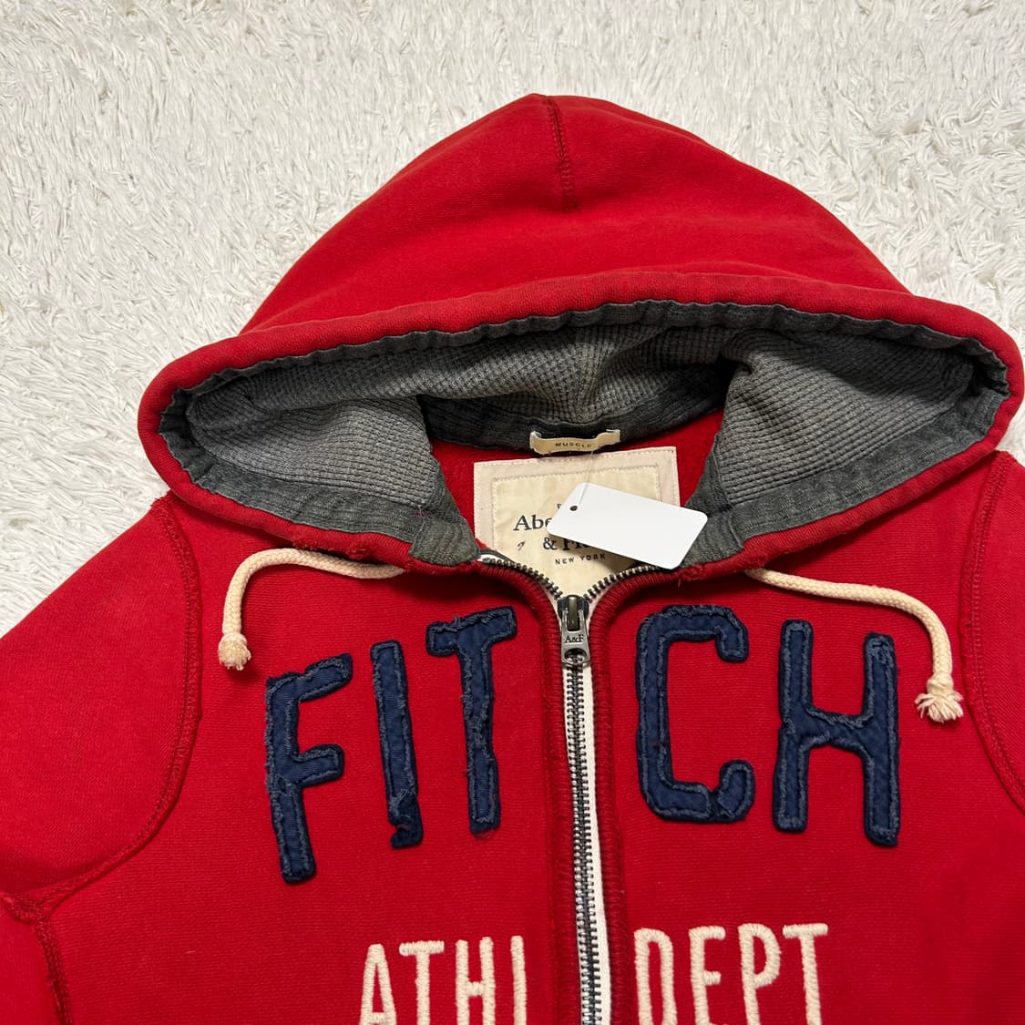 Abercrombie Red Hood Zip-up 상품이미지5
