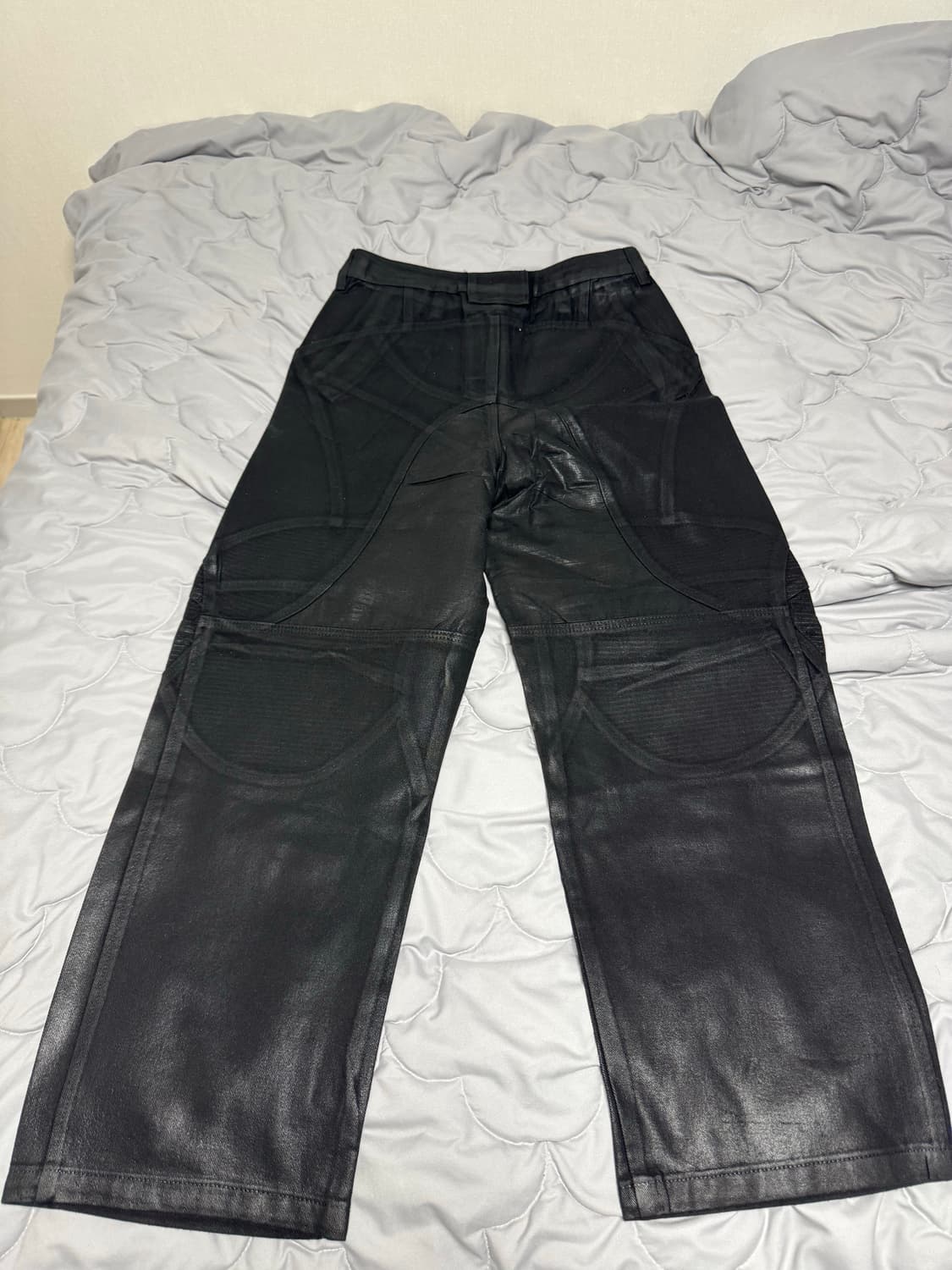 왁스 코팅 바이커 데님팬츠 상품이미지2