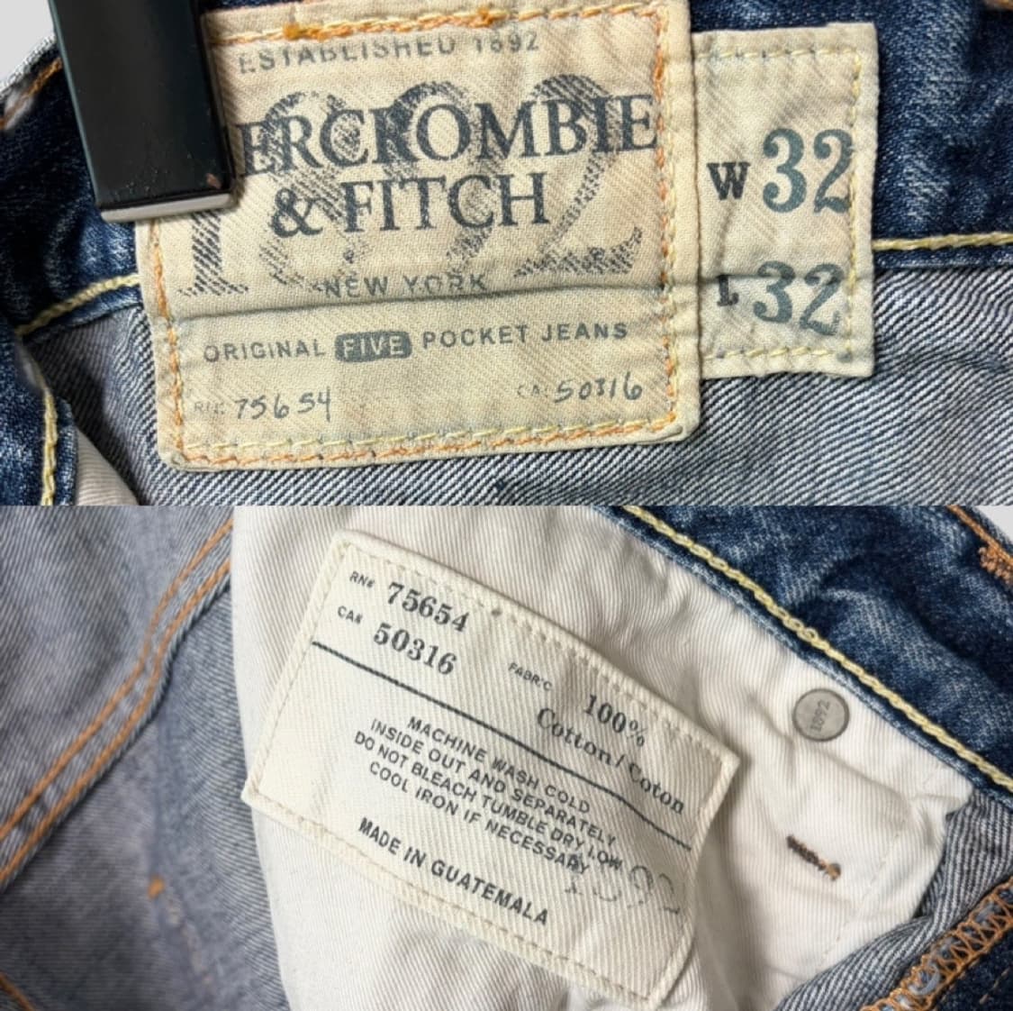 (32)아베크롬비 로우라이즈 스트레이트 데님 청바지 상품이미지10