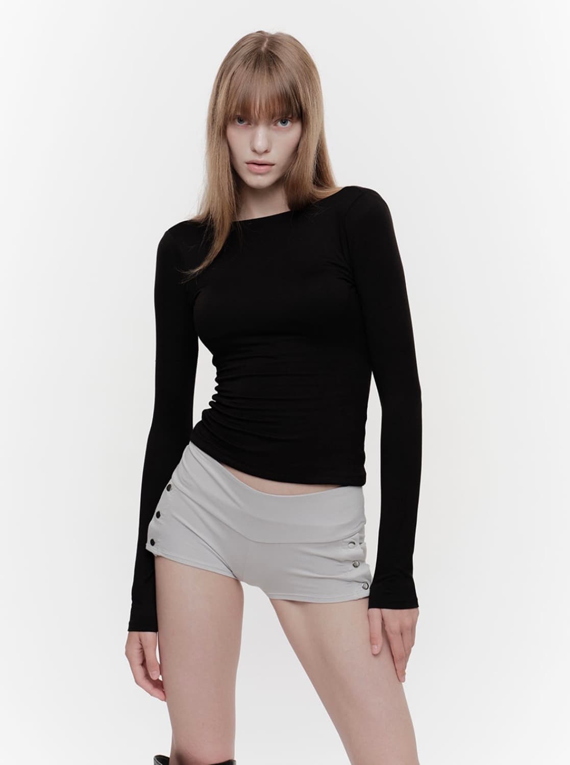 (2000Archoves)딥 스쿱 백 탑_Black 상품이미지1