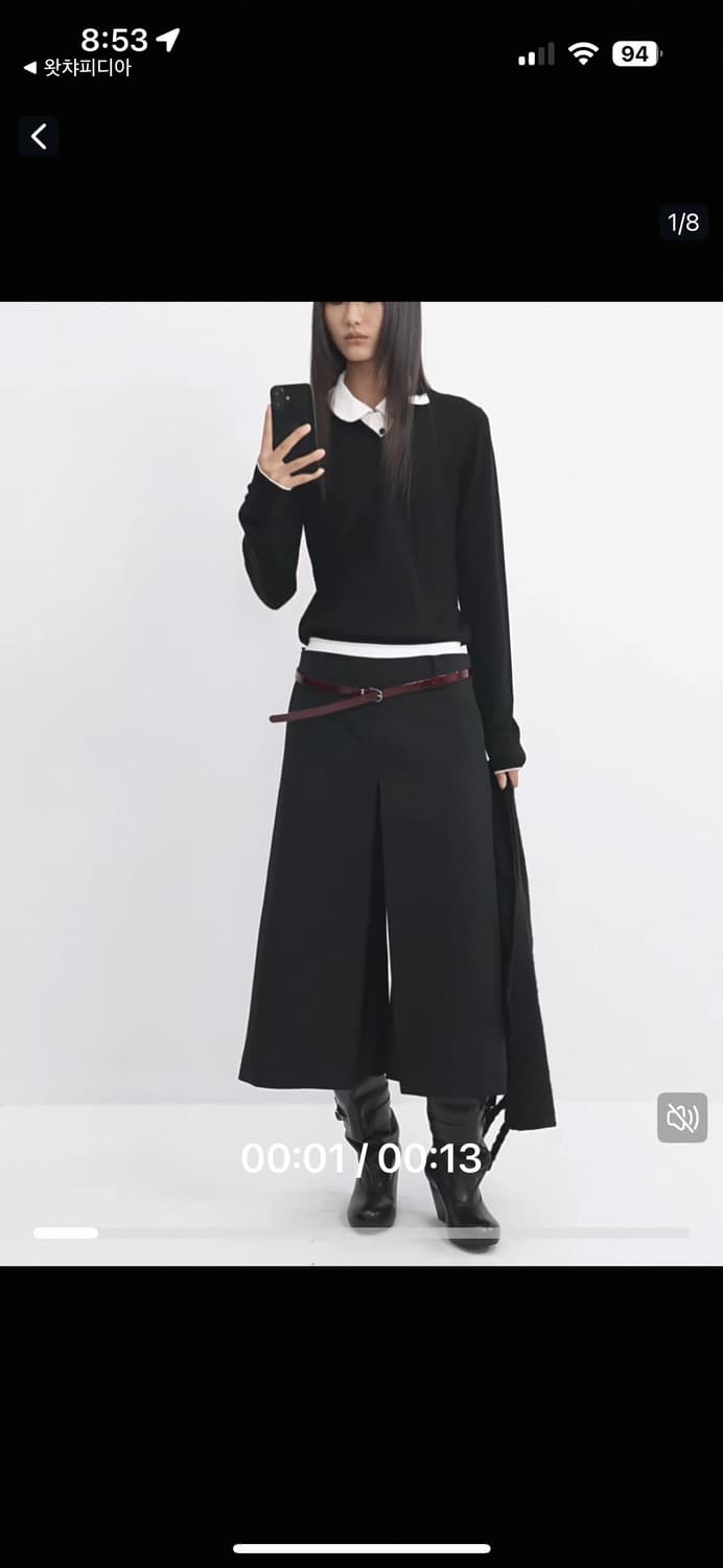 Rerelyalike 리얼얼라이크 A-LINE WIDE-LEG CROPP 상품이미지1