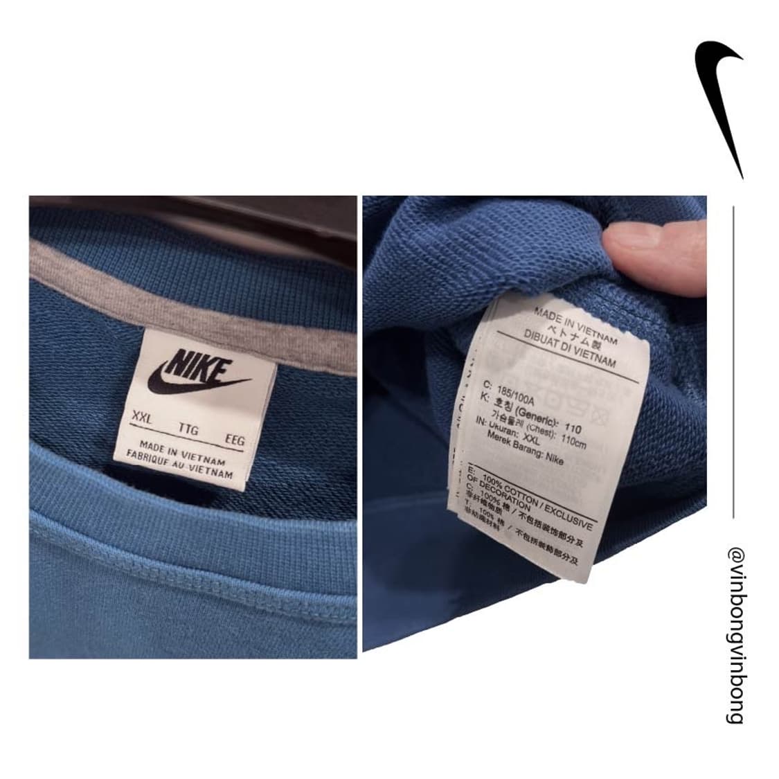 나이키 스우시 맨투맨(블루) 상품이미지4