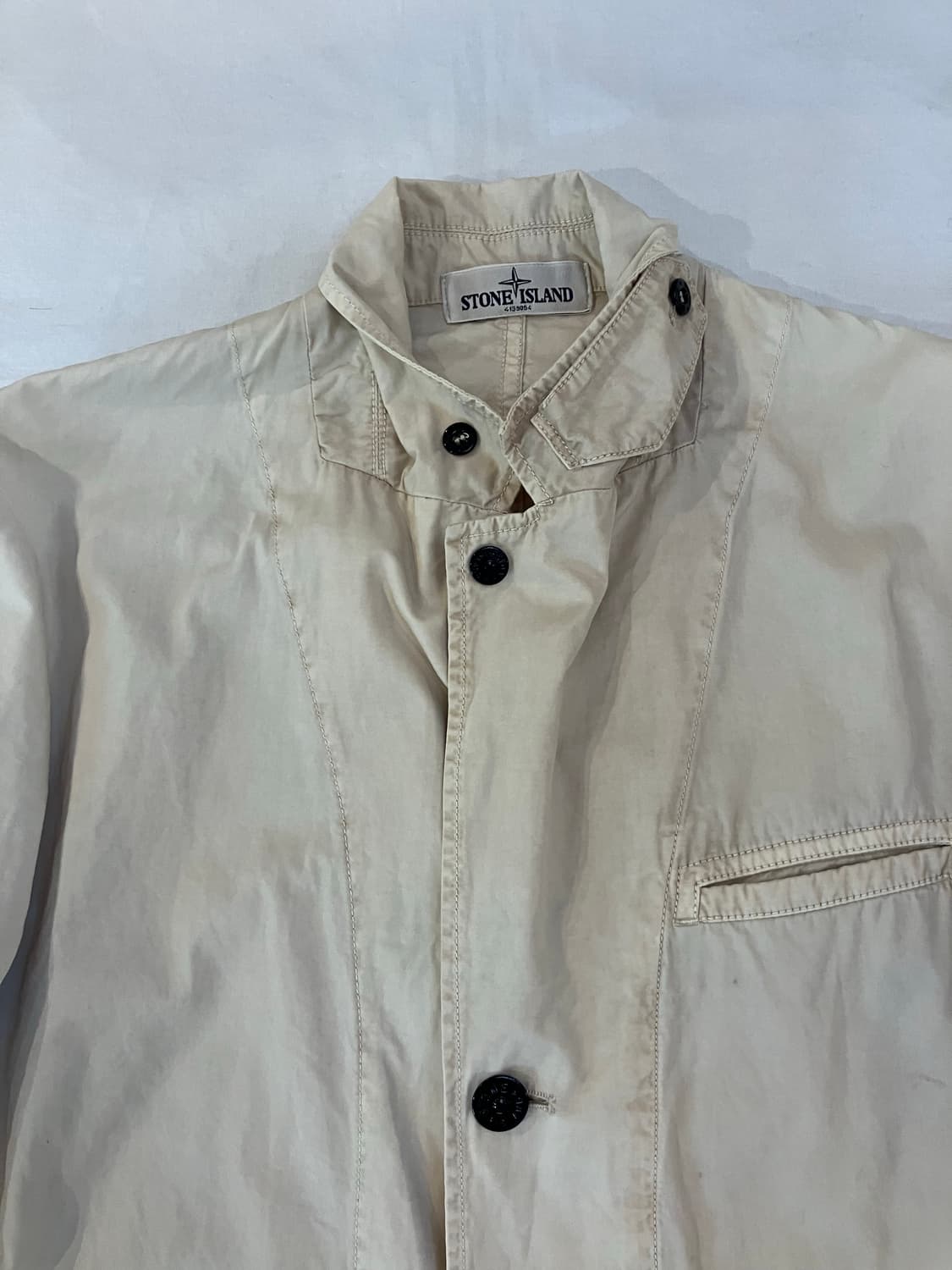 14ss 스톤아일랜드 아카이브 텔라 블레이저 자켓 크림 상품이미지4