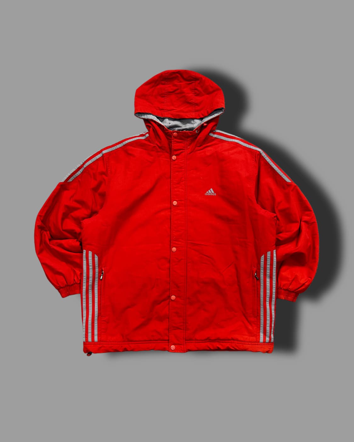 아디다스 00s 레드 그레이 점퍼 XL 상품이미지4