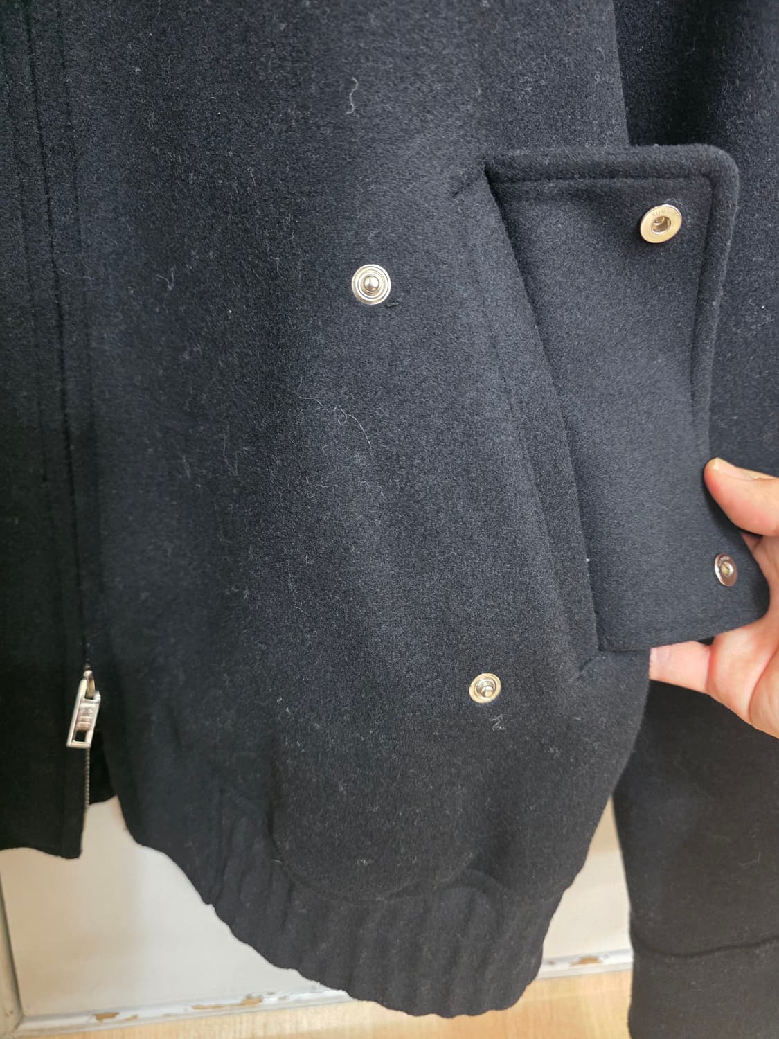 키뮤어 울 헤링턴 자켓 블랙 M 상품이미지7