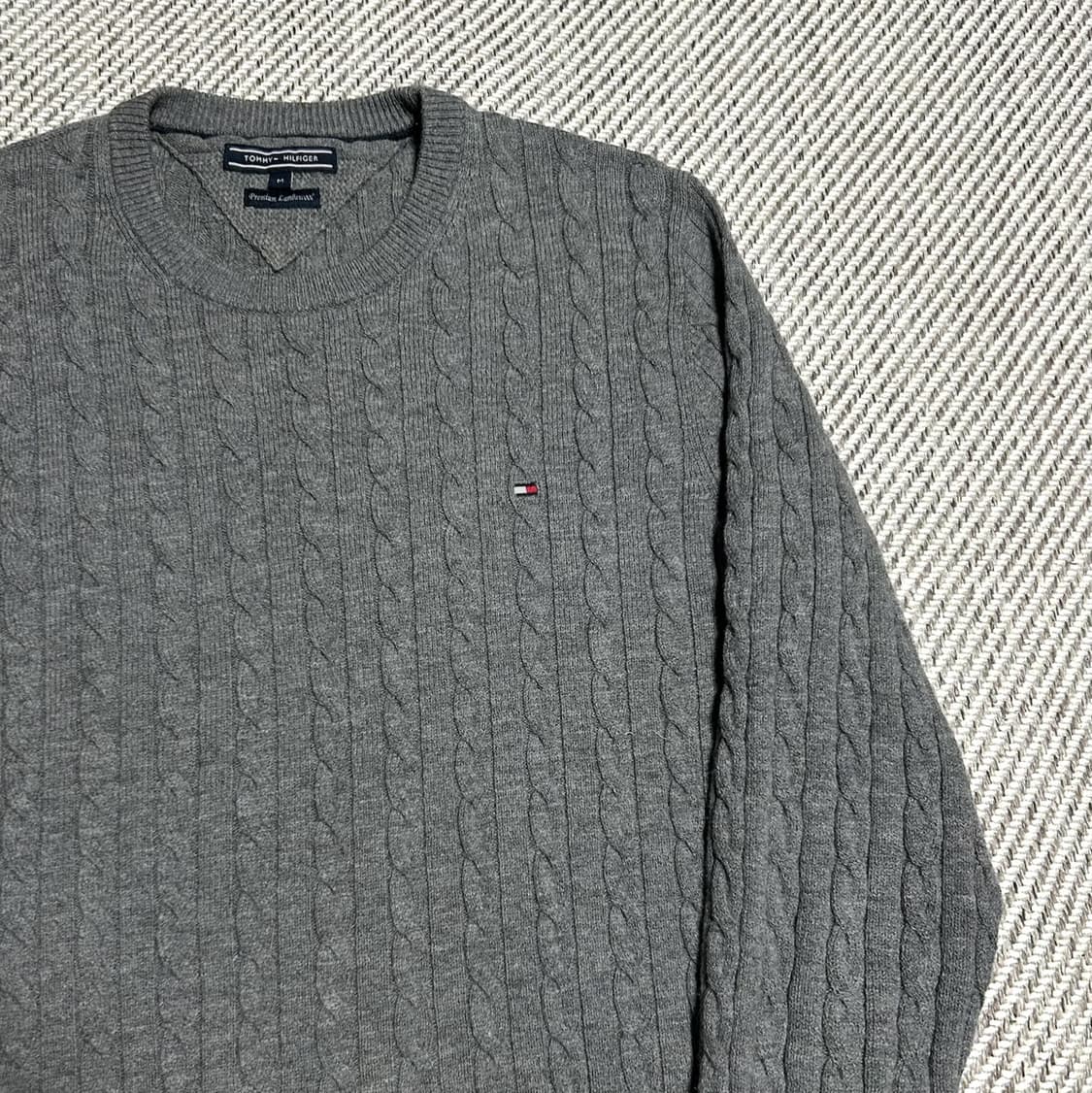 [M] Tommy 타미힐피거 램스울 케이블 라운드 니트 상품이미지2