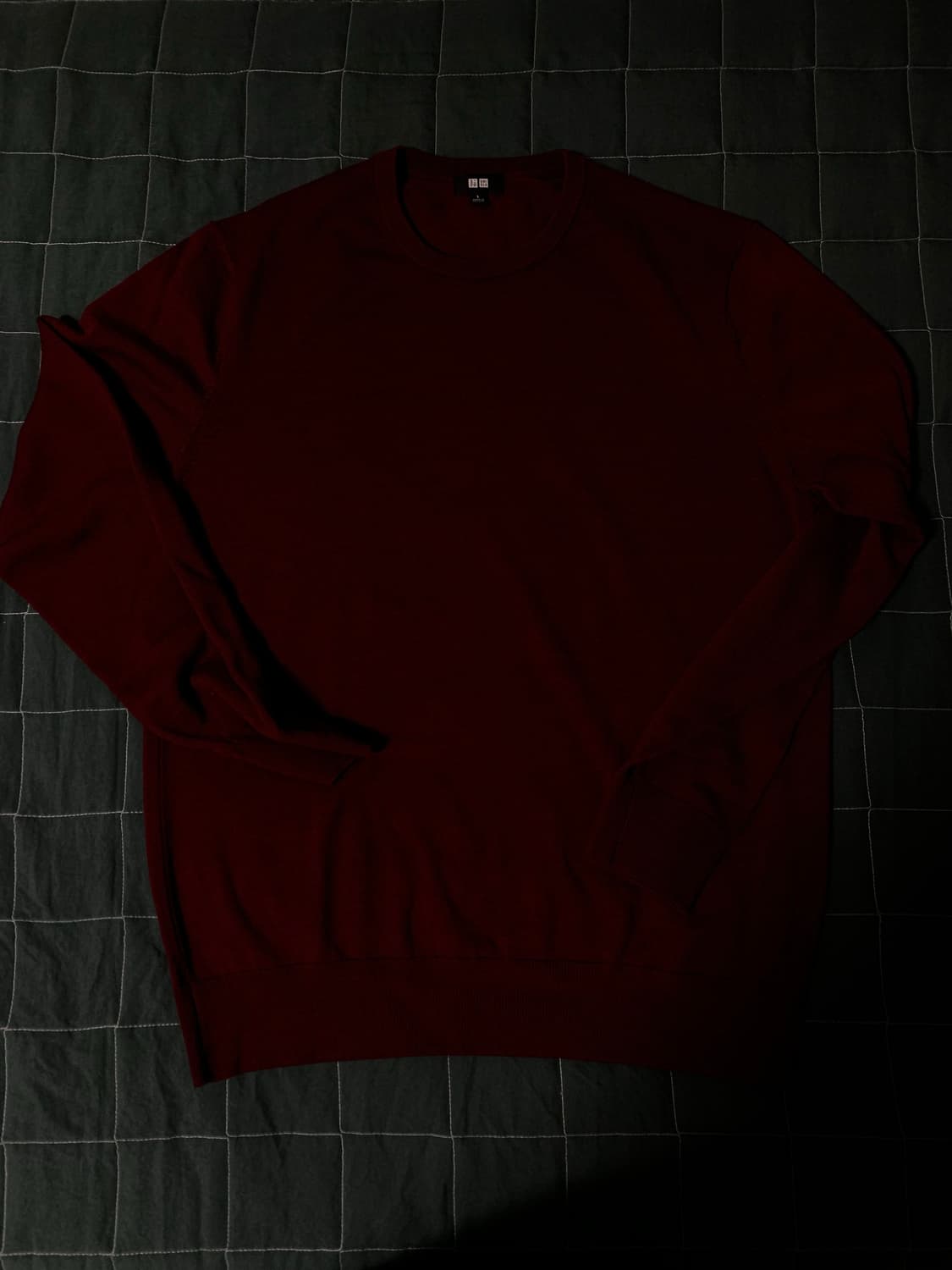 유니클로 메리노크루넥스웨터 와인 L 상품이미지2