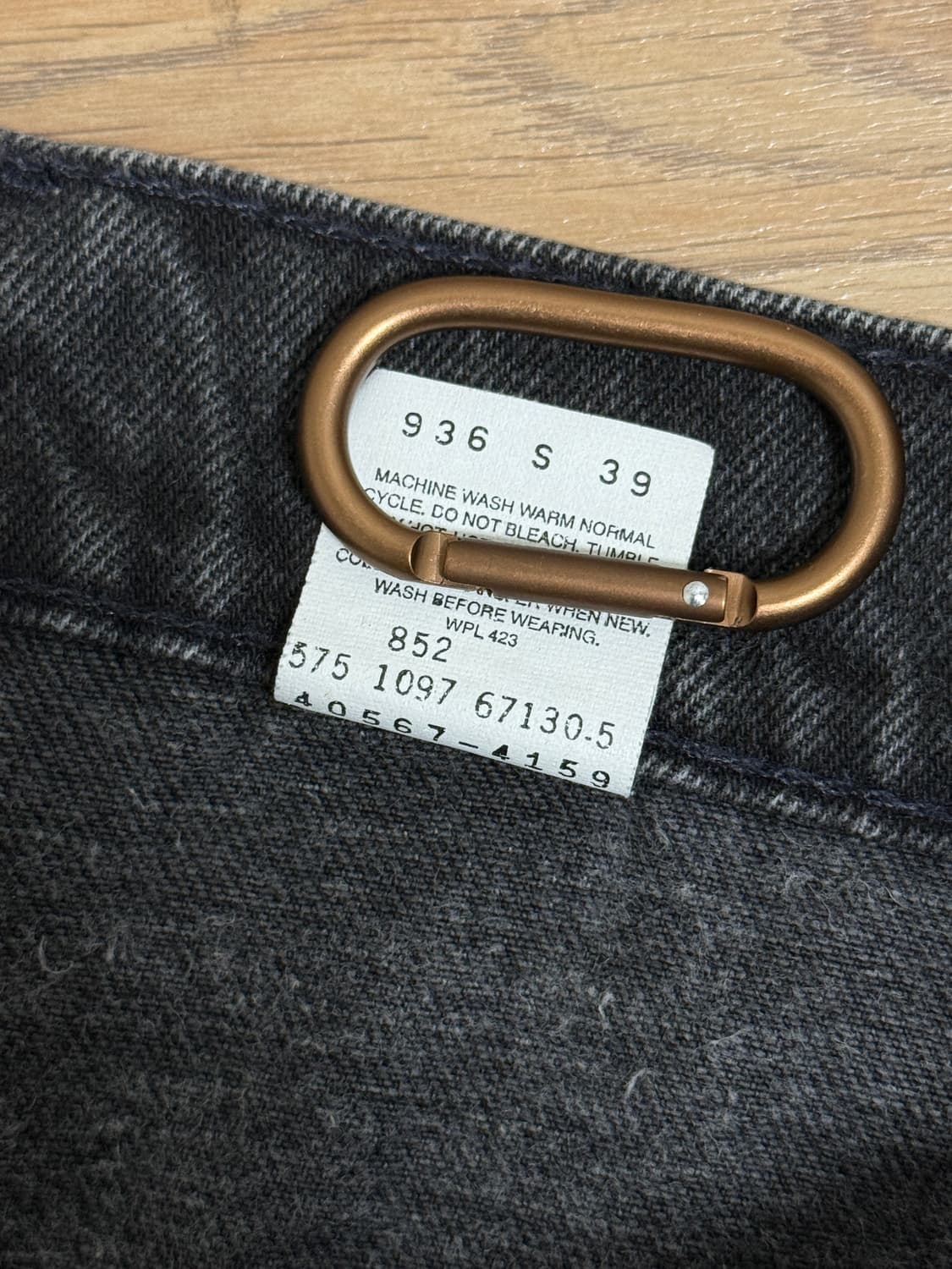 90s 리바이스 567 블랙 흑청 33/34 상품이미지5