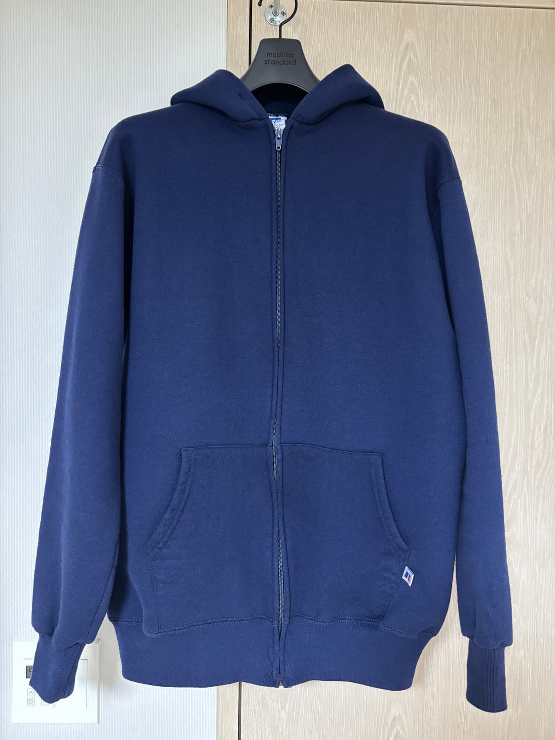 [XL] 90s 러셀 애슬레틱 후드집업 네이비 상품이미지1