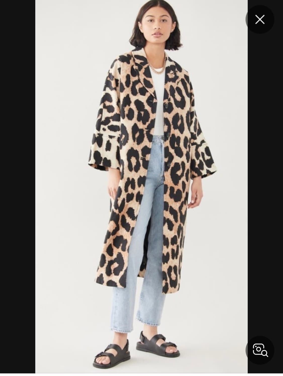 GANNI 가니 레오파드패턴 롱 자켓 상품이미지1