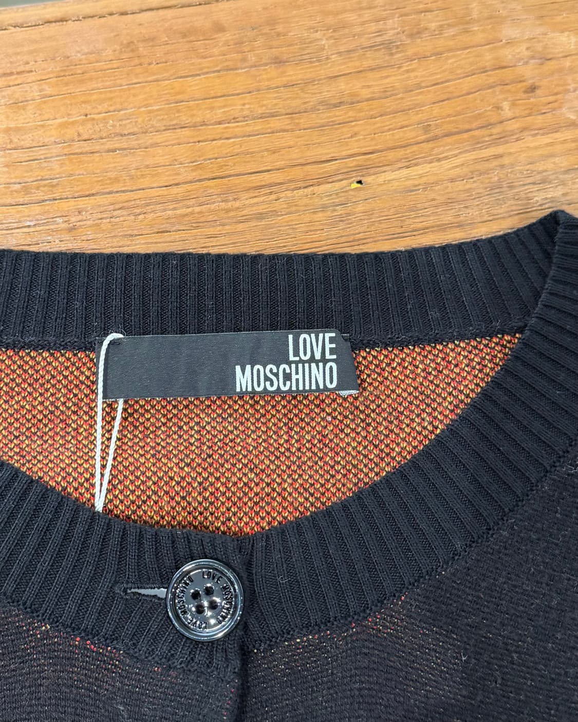 모스키노 블랙 파이어 패턴 니트 가디건 상품이미지7