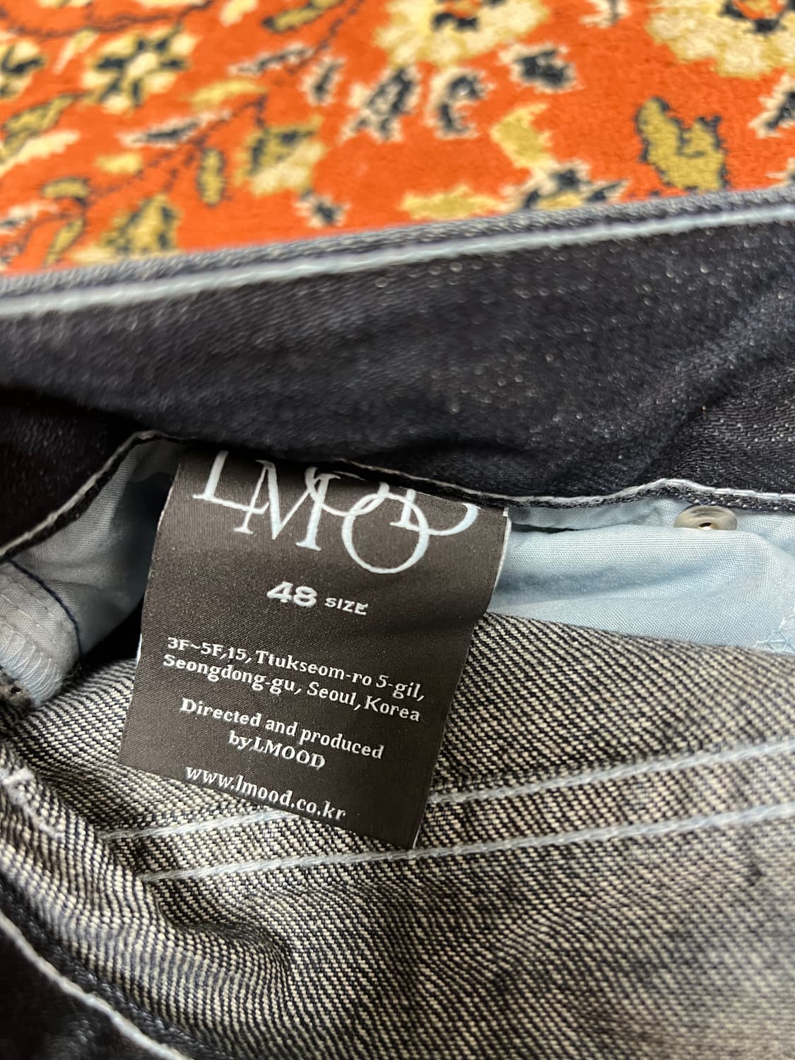 [48] 엘무드 슬래시 플레어 부츠컷 데님 팬츠 트루블루 상품이미지5