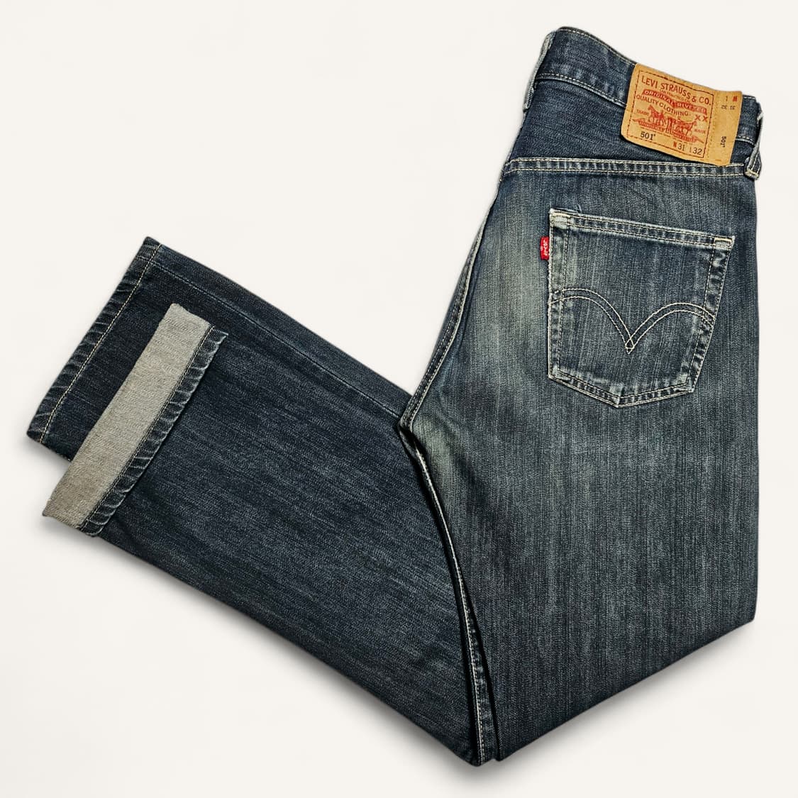 [31X32][리바이스]00's 501®오리지널 스트레이트 워시드 데님 상품이미지3