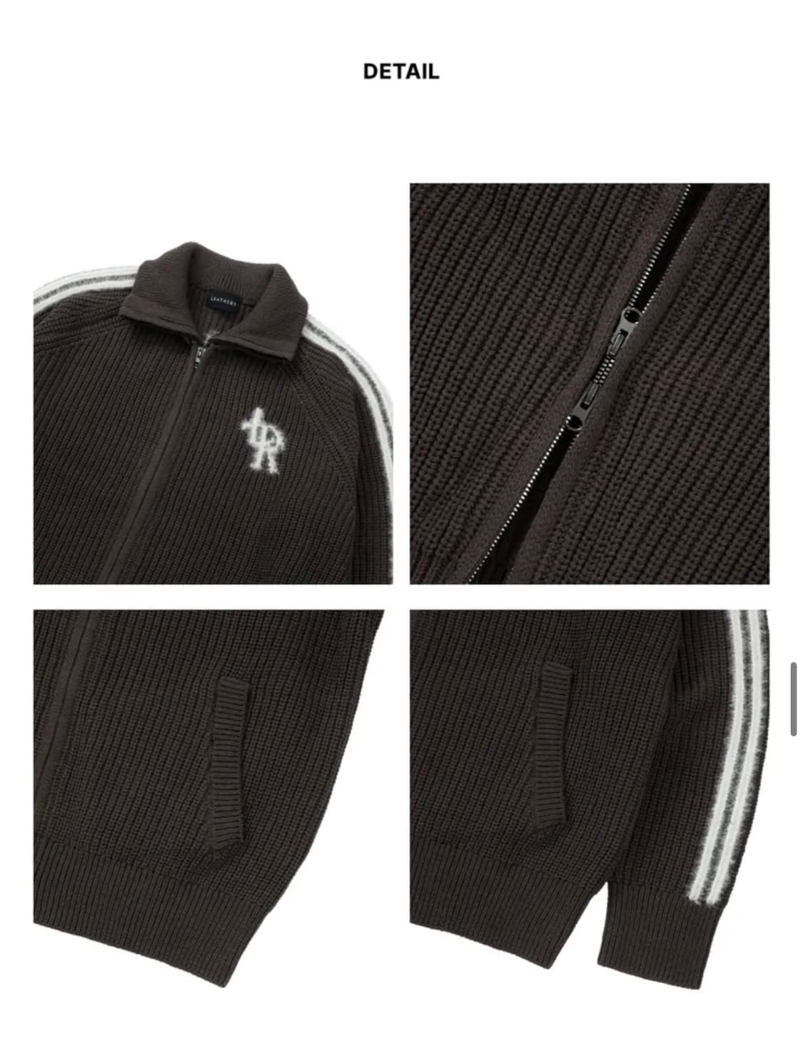 (M) 레더리 레글런 트랙 니트 집업 [BROWN] 판매 상품이미지8