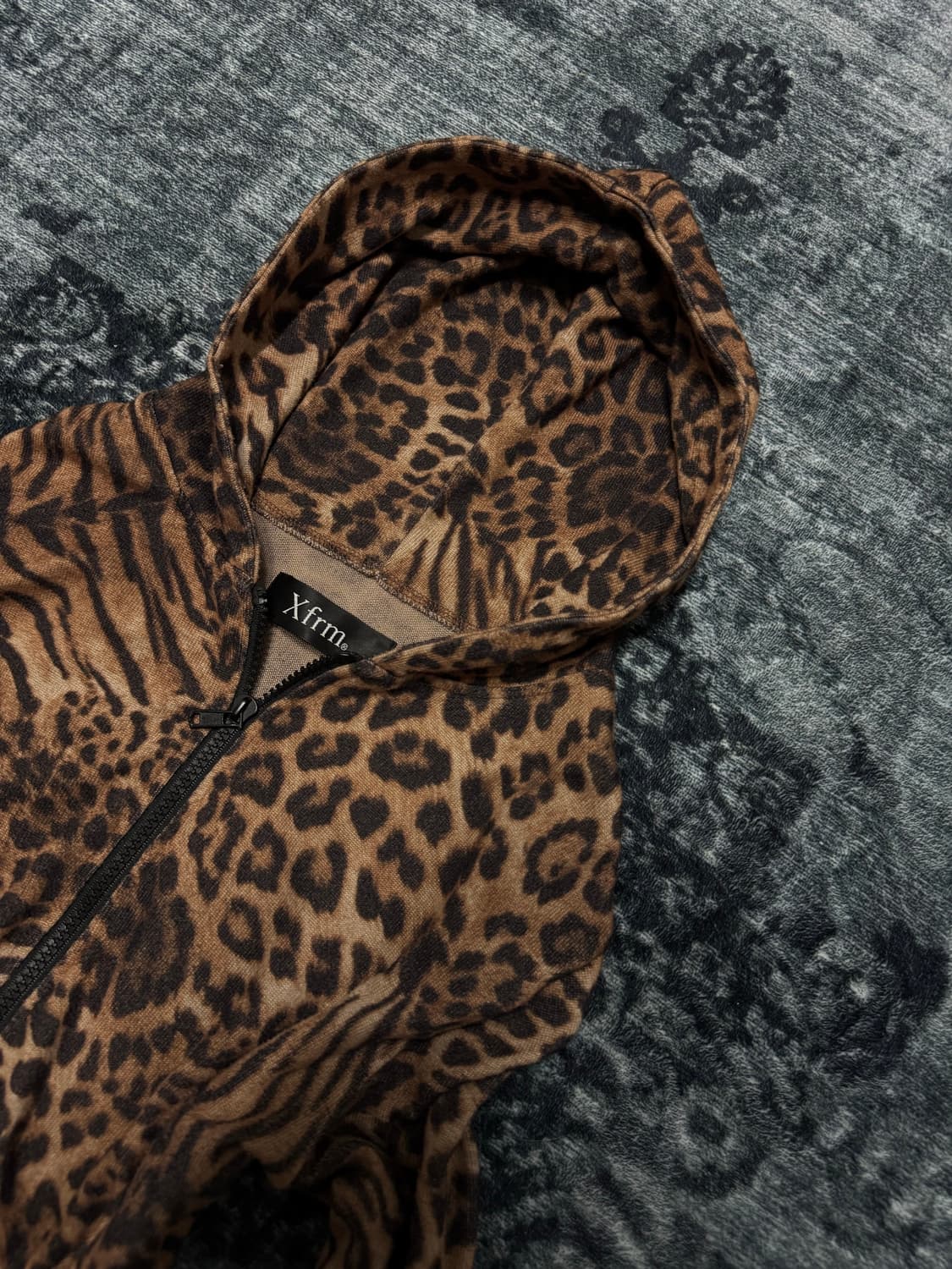 Xfrm 00s leopard knit hoodie  상품이미지3