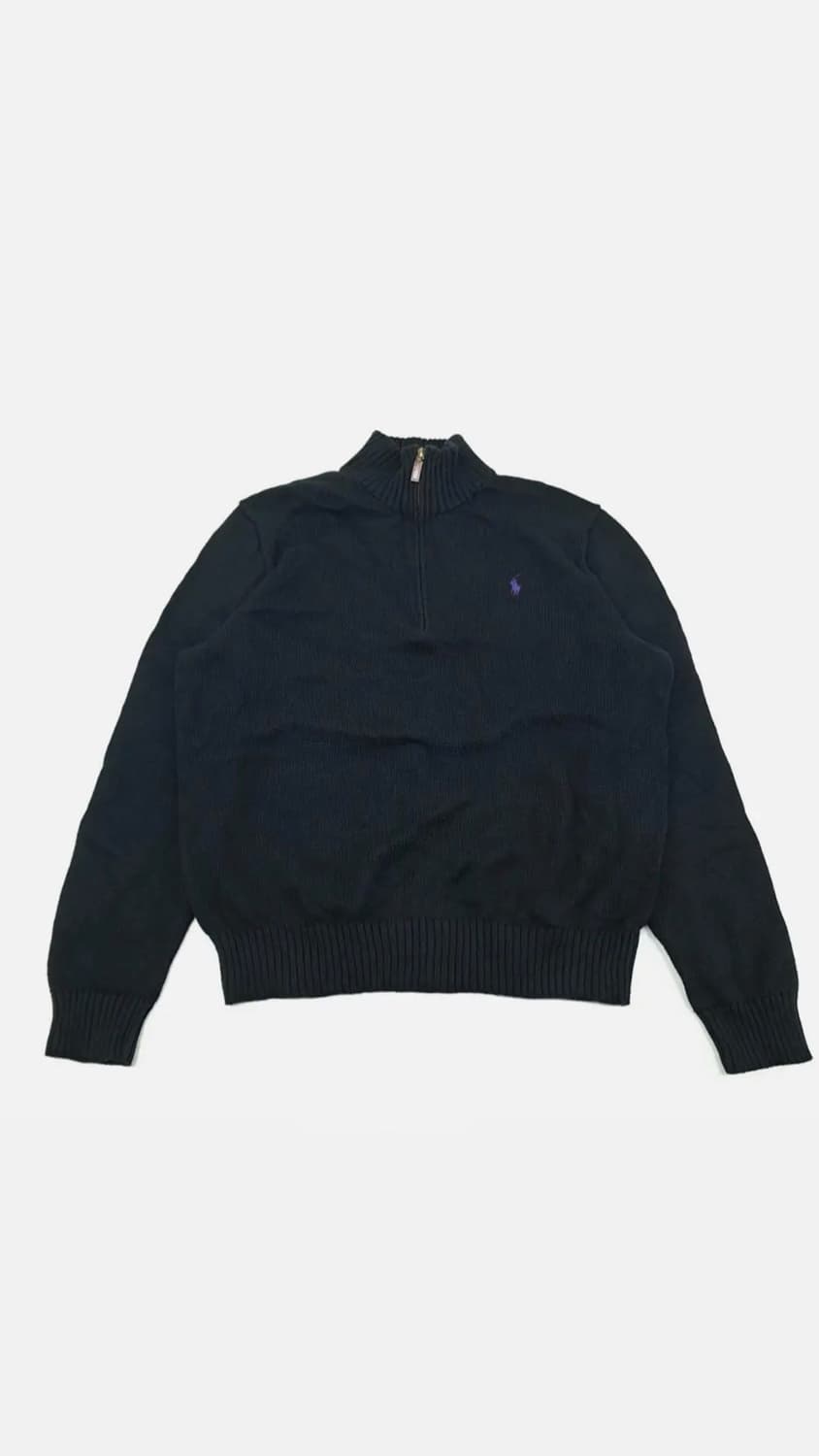 폴로 랄프 로렌 하프집업 스웨터 니트 블랙 L 상품이미지1