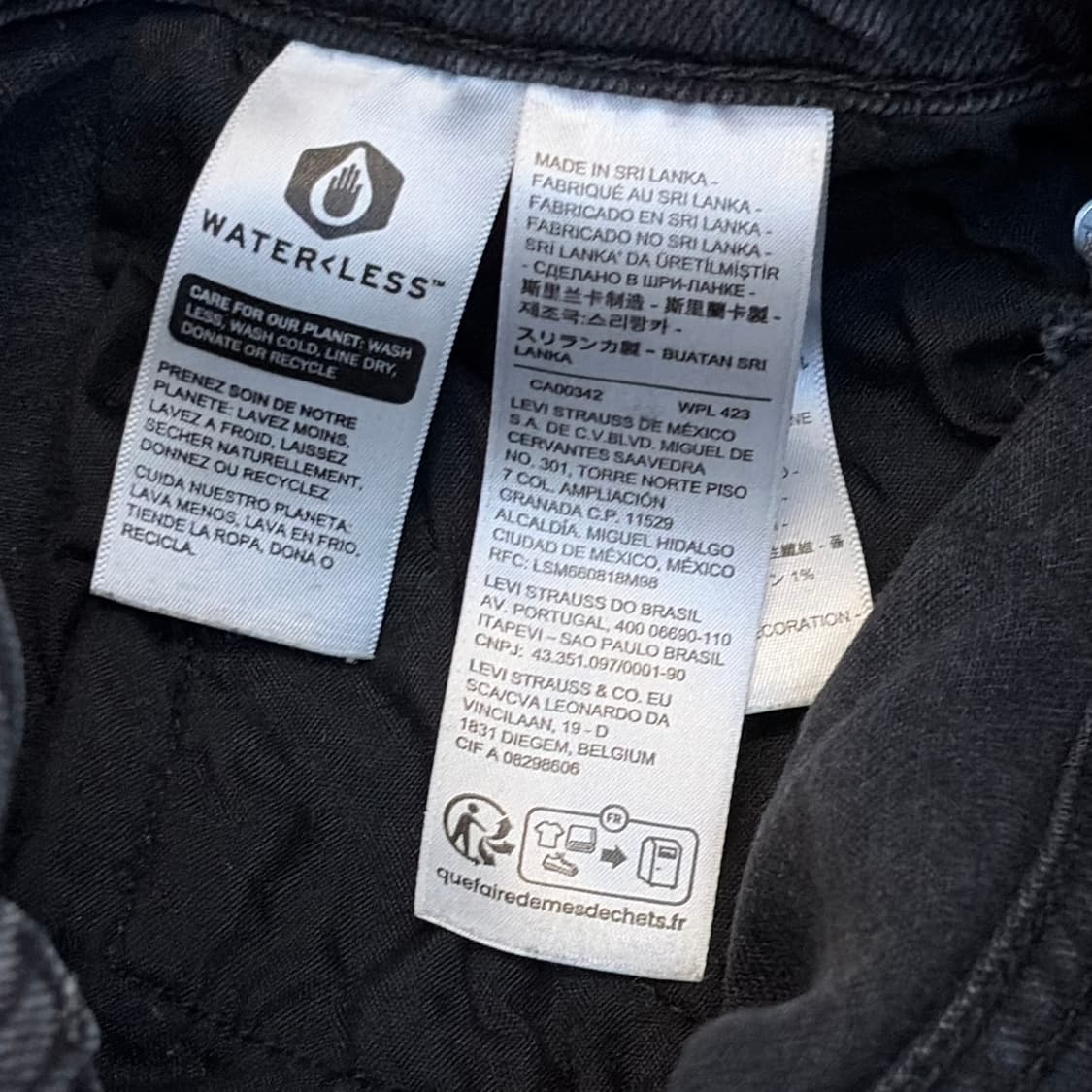 USA 빈티지 리바이스 하이웨스트 스트레이트 블랙진 스판 청바지 상품이미지8