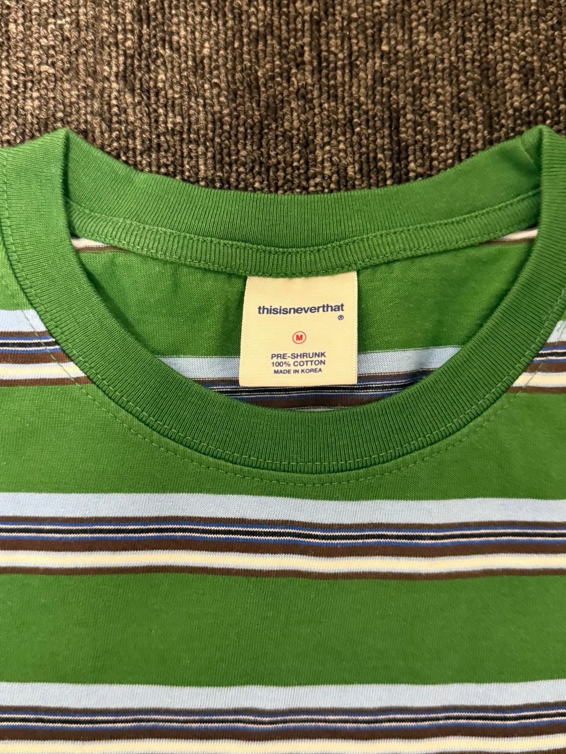 [M] 디스이즈네버댓 스트라이프 롱슬리브 그린 상품이미지4