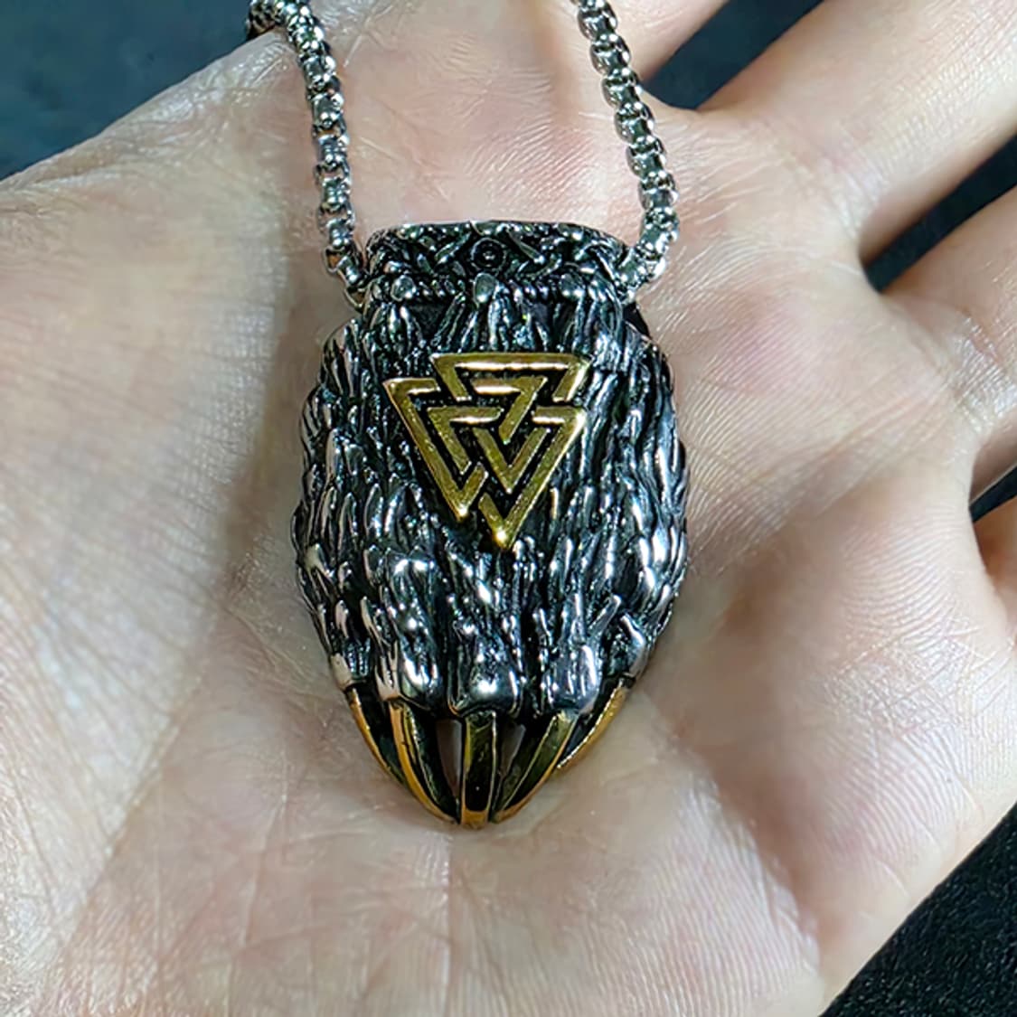 Vargr 티타늄 펜던트 빈티지 엔틱 곰 북유럽 바이킹 남자 목걸이 상품이미지7