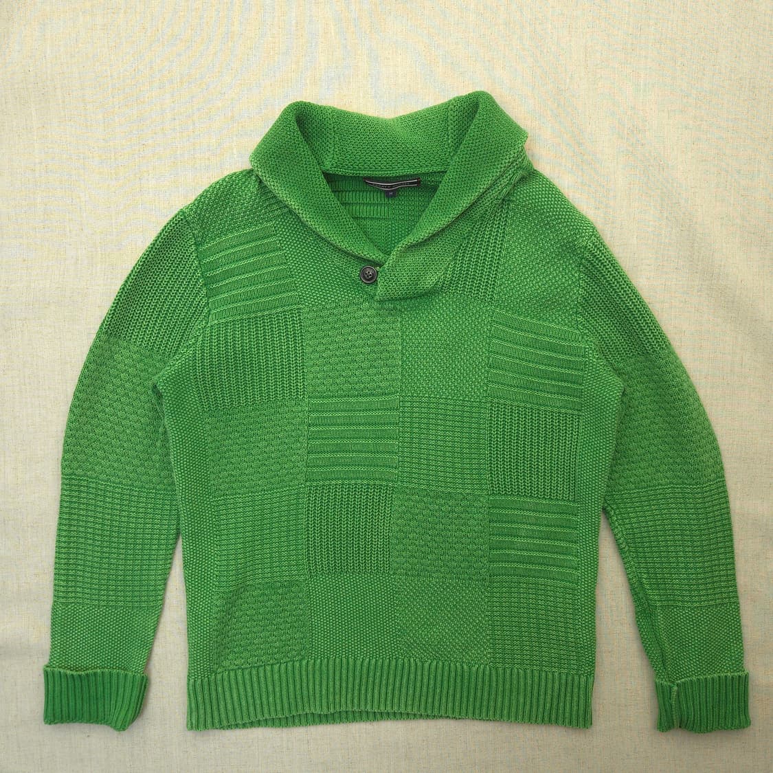 타미힐피거 그린색 니트  숄칼라 m 상품이미지1