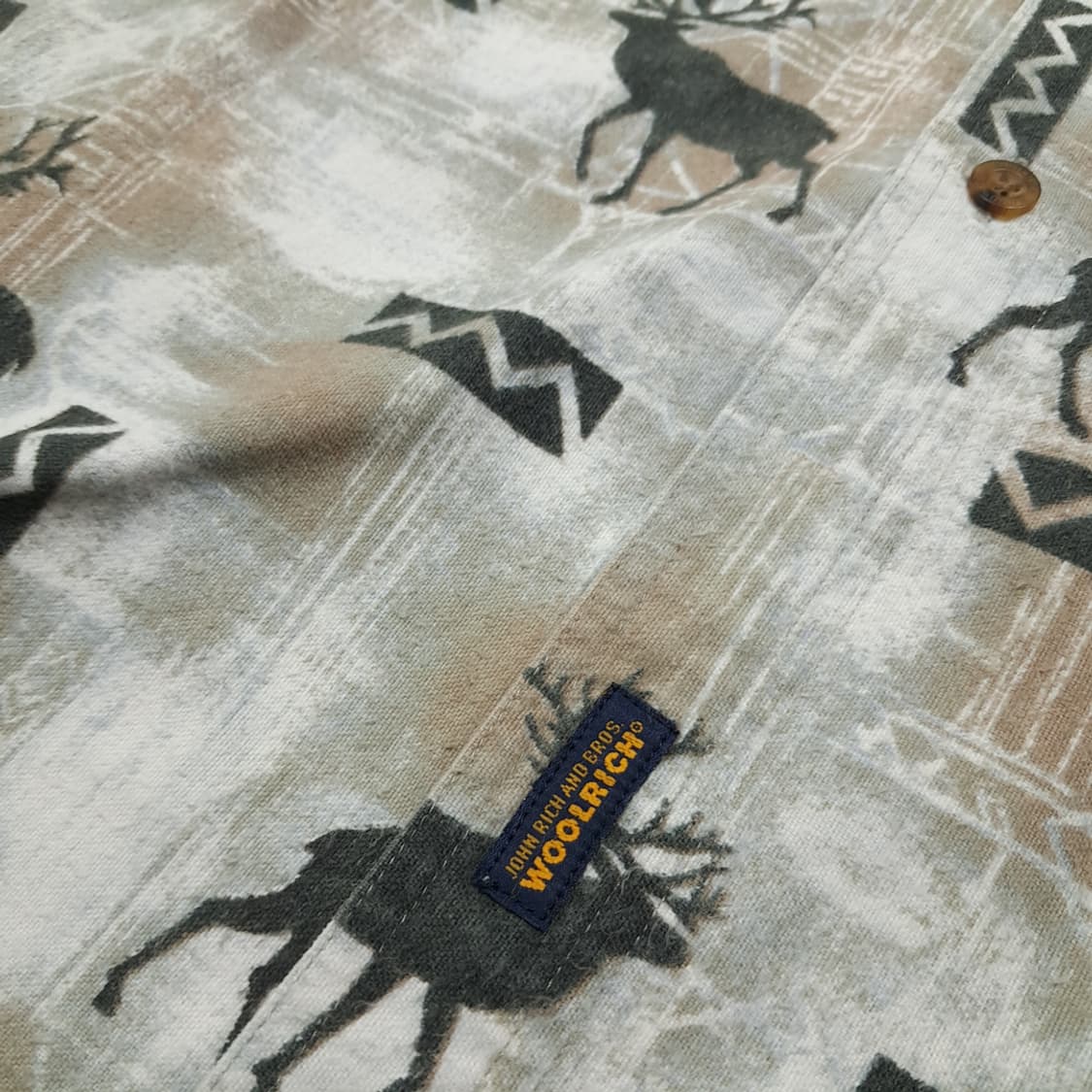 CL407 XL 울리치 00s 코튼 헌팅 플란넬 베이지 셔츠 남방 상품이미지5