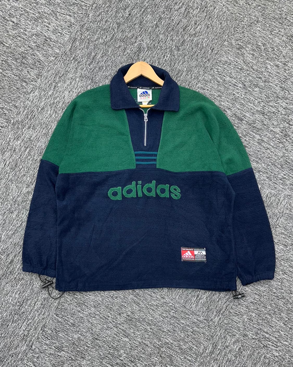 (L)90'S 아디다스 반집업 후리스-M1046 상품이미지1