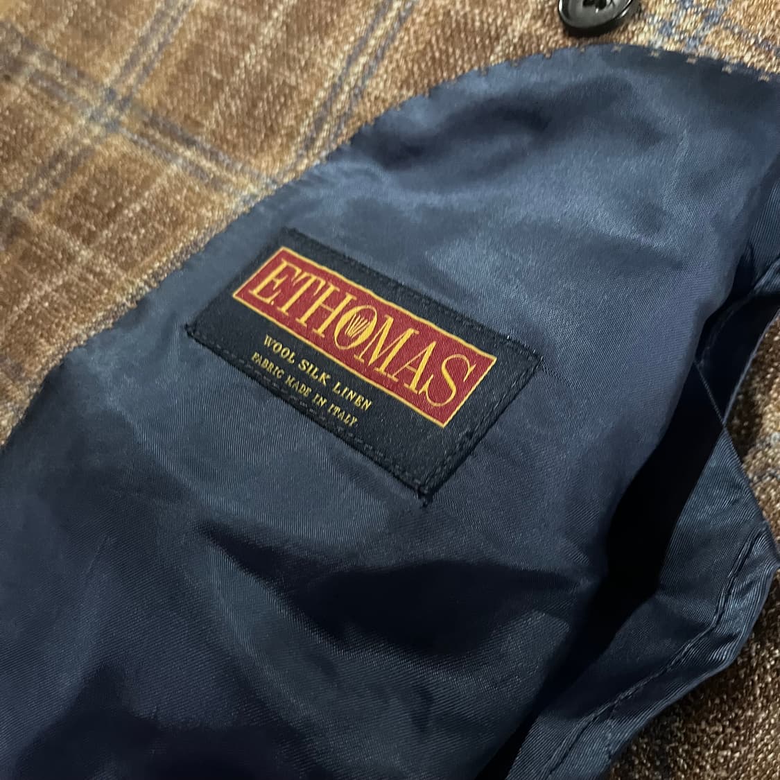 [97] 수트서플라이 타탄체크 린넨실크 자켓 상품이미지9