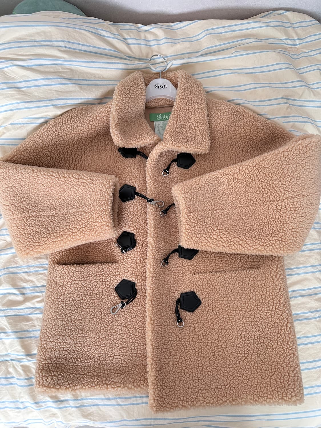 시눈 Sinoon 베이지 무스탕 코트 프리사이즈 상품이미지6