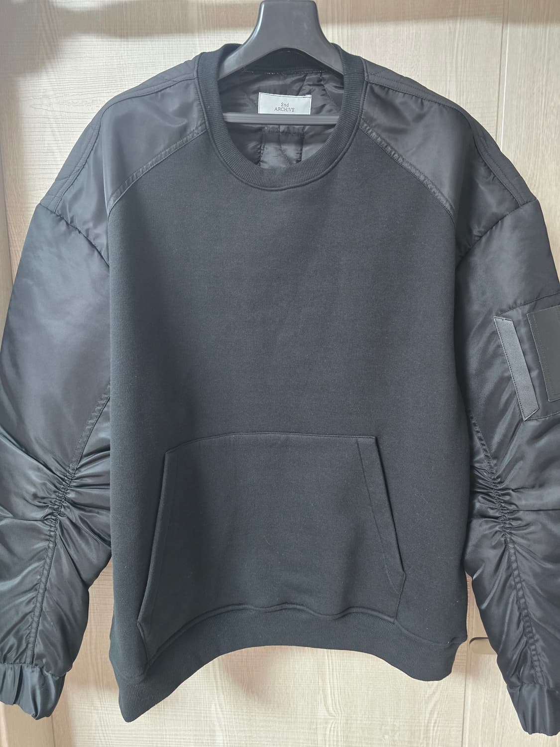 2ND ARCHIVE 퀄팅 맨투맨 블랙 상품이미지6