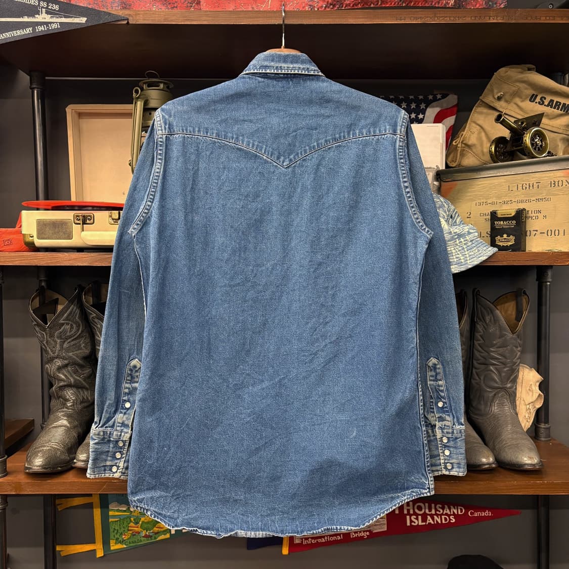 90s 칼하트 헤비코튼 웨스턴 데 워크셔츠 펄스냅 N737 상품이미지2