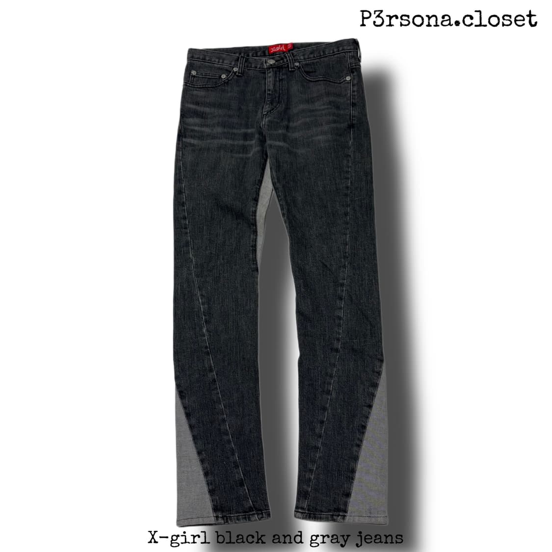 X-girl black and gray jeans  상품이미지1