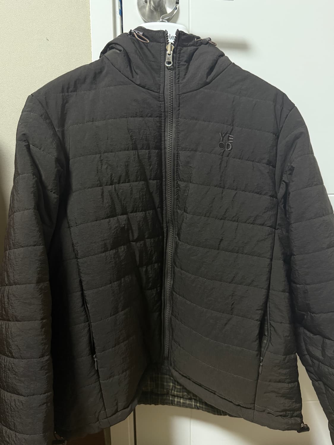 예디아카이브 리버시블 후디 패딩 코코아 상품이미지1