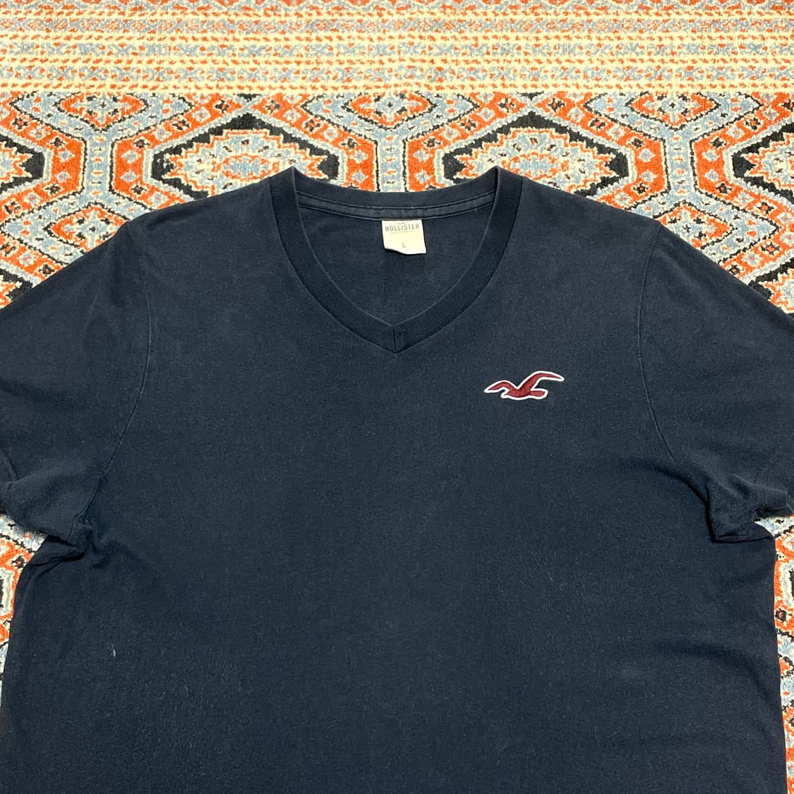 홀리스터 블랙 브이넥 반팔티셔츠 남성L 상품이미지2