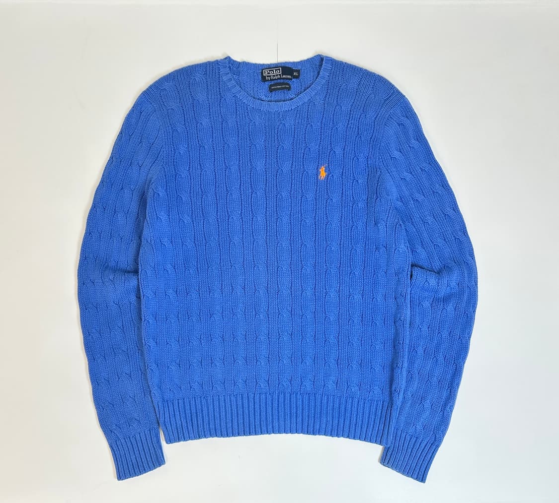 Polo 폴로 랄프로렌 피미코튼 케이블 니트 XL 상품이미지1