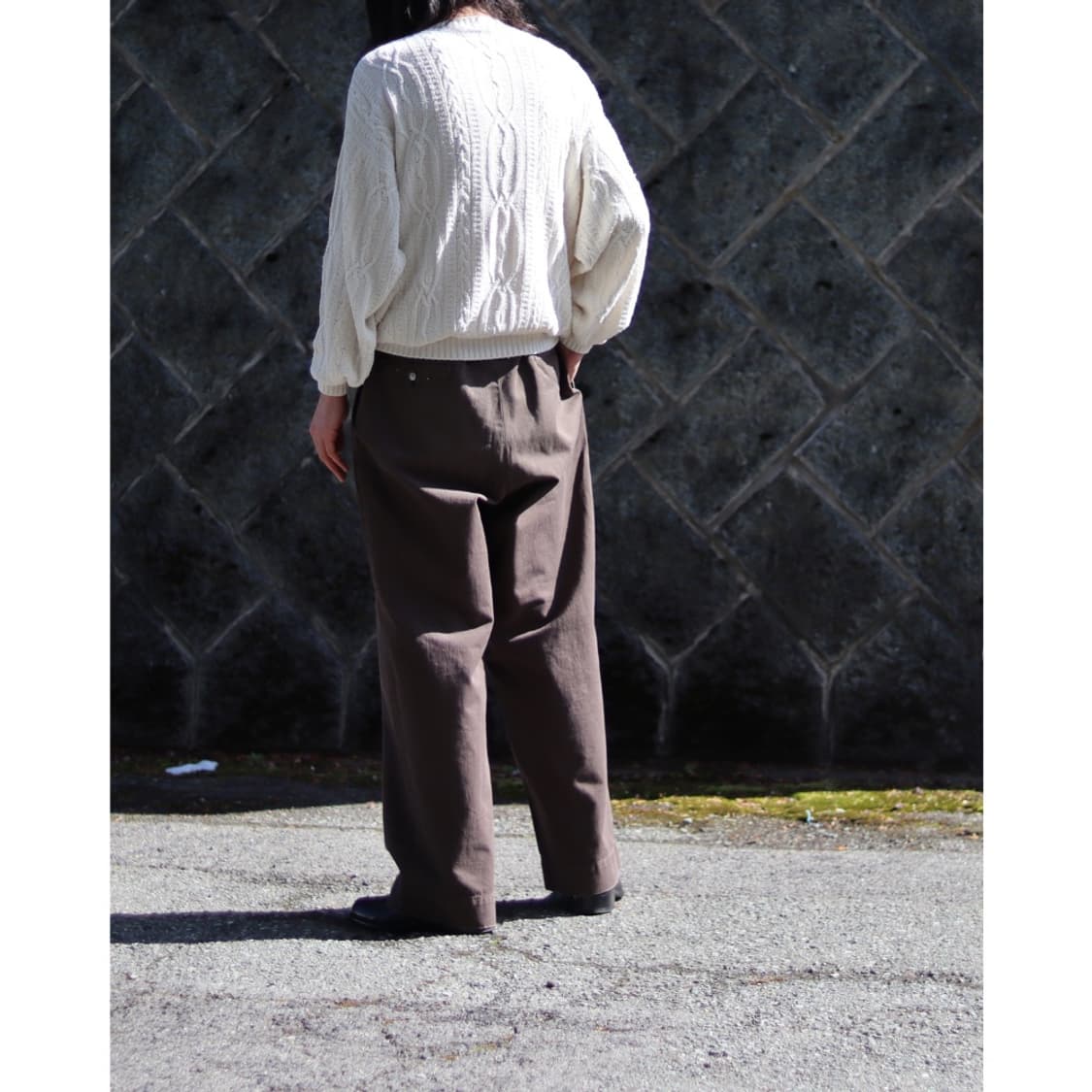 [2] A.PRESSE 아프레쎄 빈티지 트윌 워크 팬츠 브라운 상품이미지8