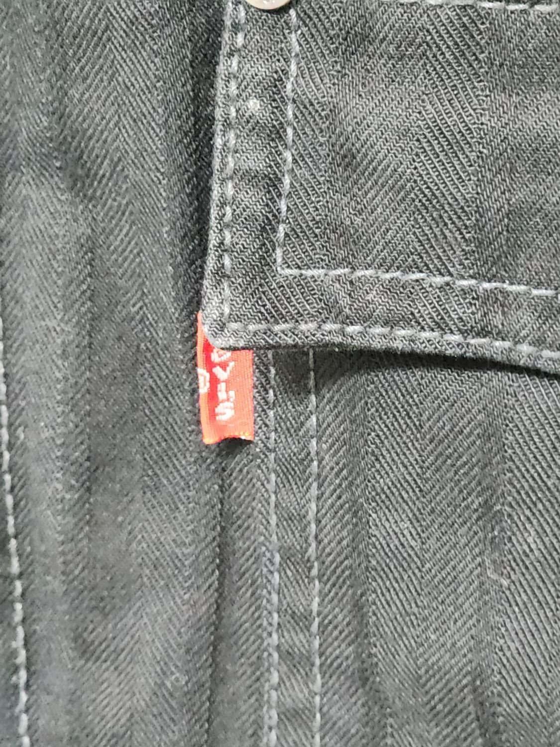 (M) 리바이스 양털 청자켓 블랙 데님자켓 레드탭  상품이미지4