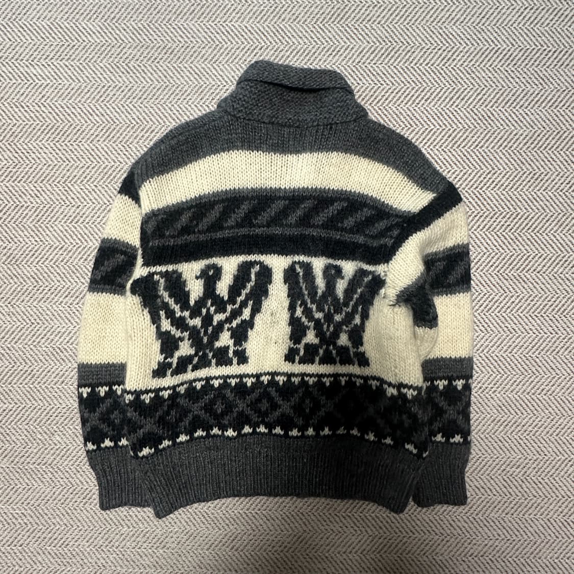 VINTAGE wool 100% knit jacket 상품이미지2