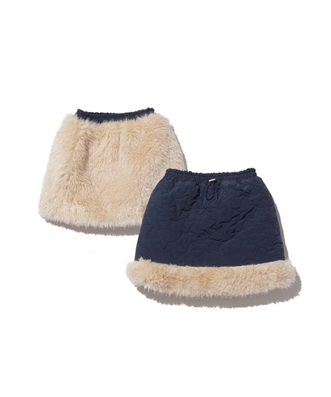 새상품. 리버시블 퍼/퀼팅 미니스커트 (브랜드: 포그던 fogdawn) 상품이미지4