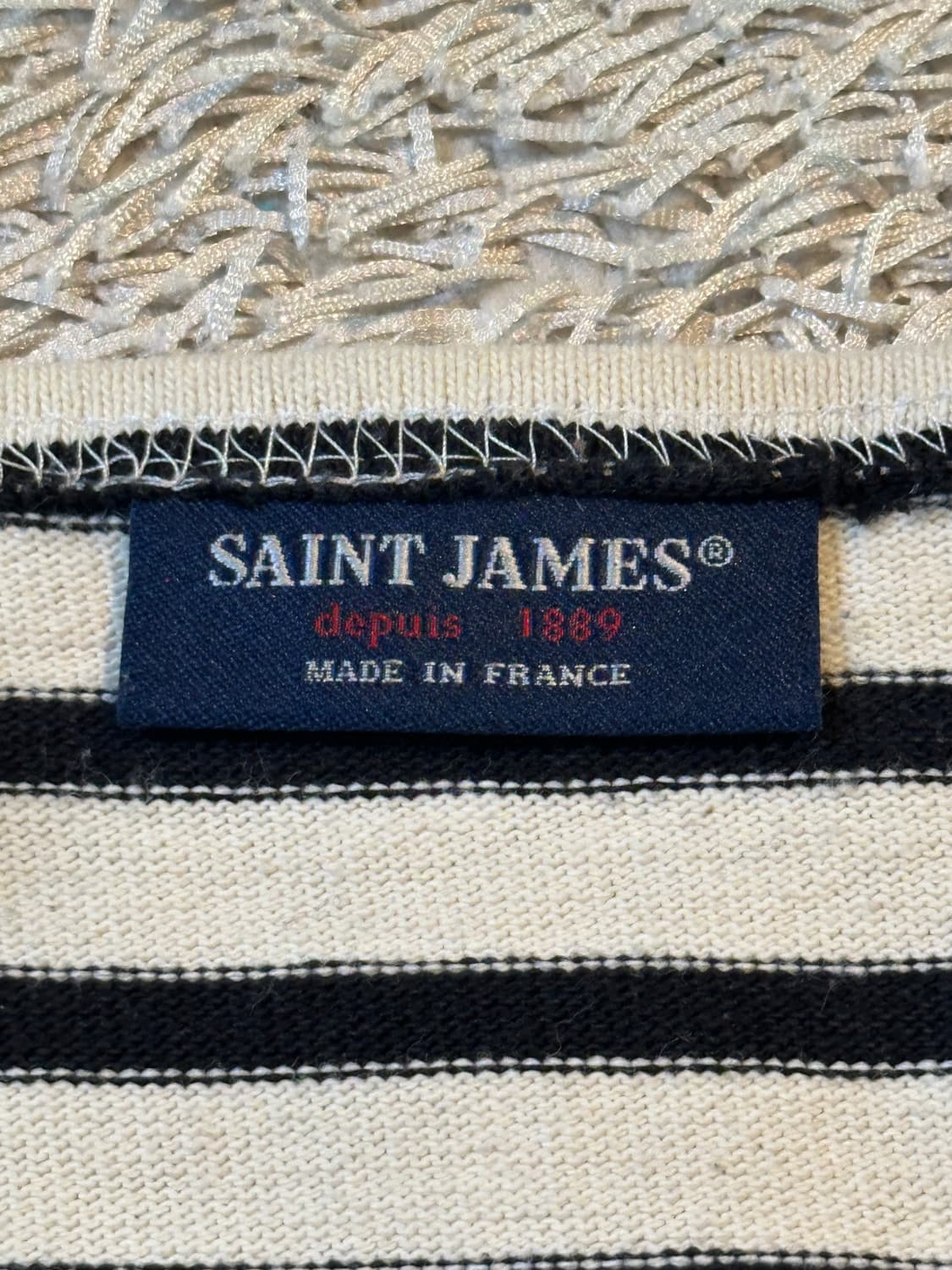 세인트제임스 SAINT JAMES 길도 엘보패치 스트라이프 긴팔 상품이미지4